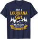 Just A Louisiana Girl In A Tennessee World Louisianians T-Shirt - T-Shirt | Navy