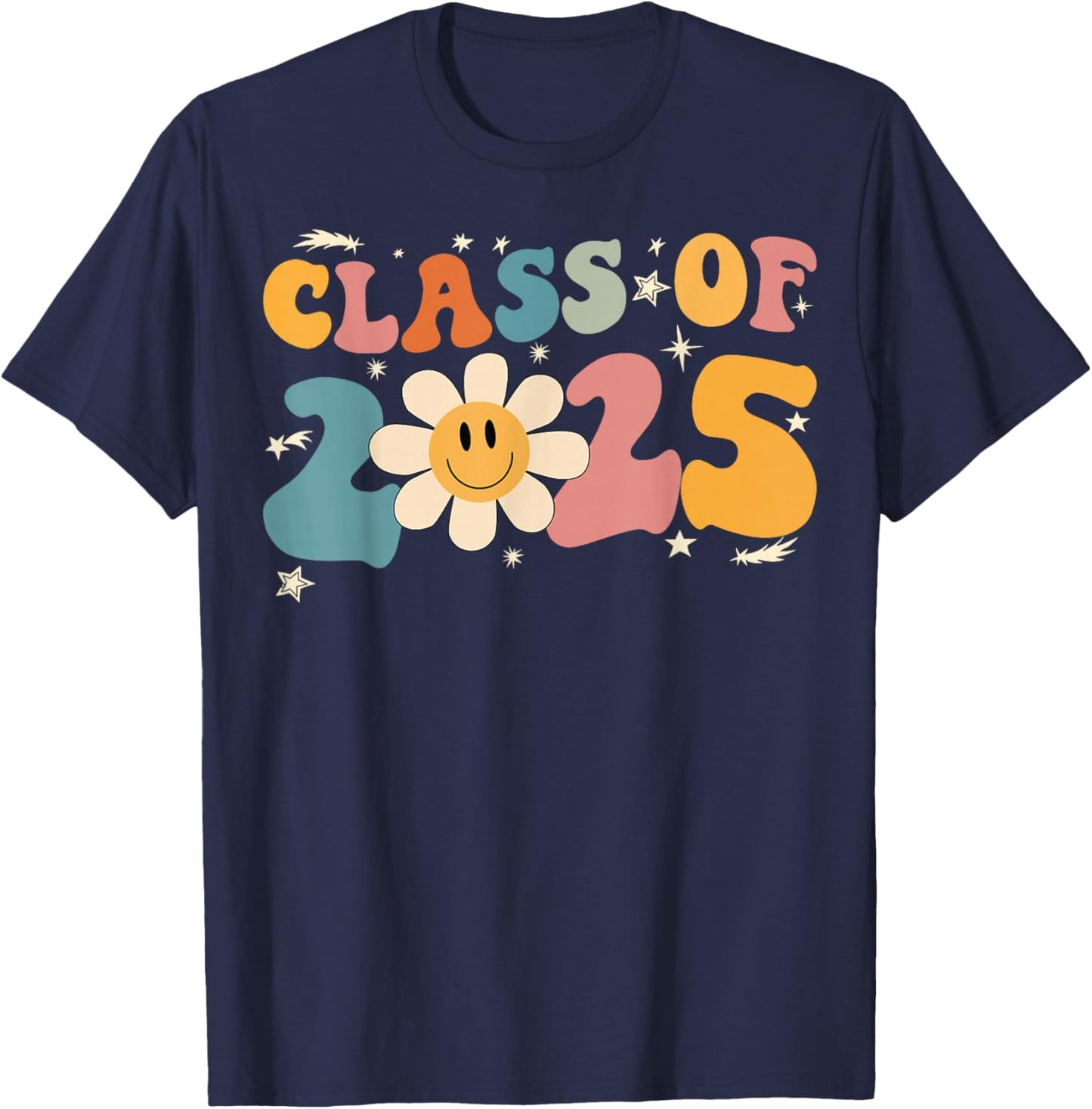 Class of 2025 Grow With Me Graduation First Day of School T-Shirt - T-Shirt | Navy
