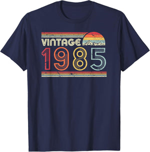 1985 Vintage Shirt, Birthday Gift . Retro Style T-Shirt - T-Shirt | Navy