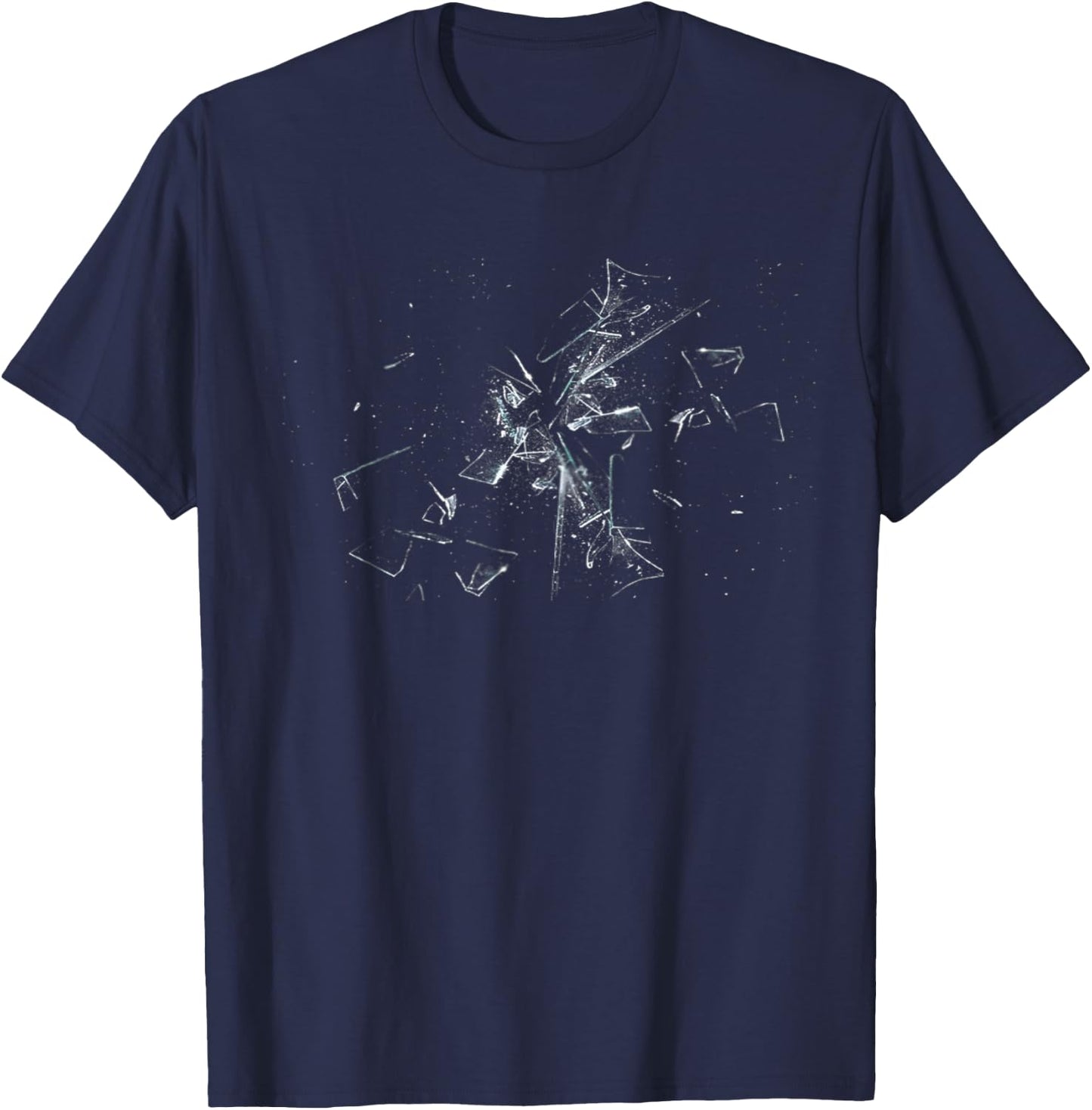 Broken Glass Strong Men Women Workout Gym Great Gift T-Shirt - T-Shirt | Navy
