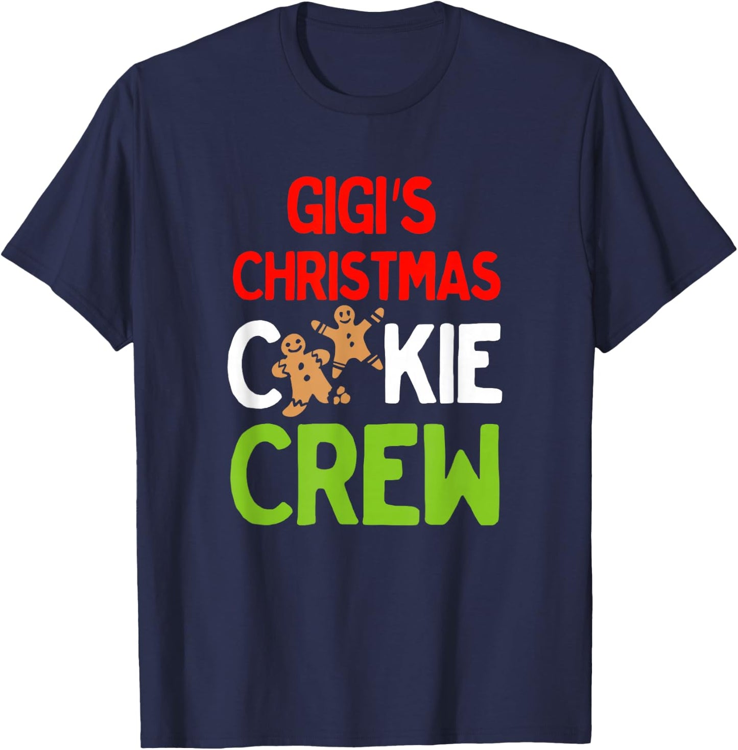 Cute Gigi's Christmas Cookie Crew for Grandkids and Families T-Shirt - T-Shirt | Navy