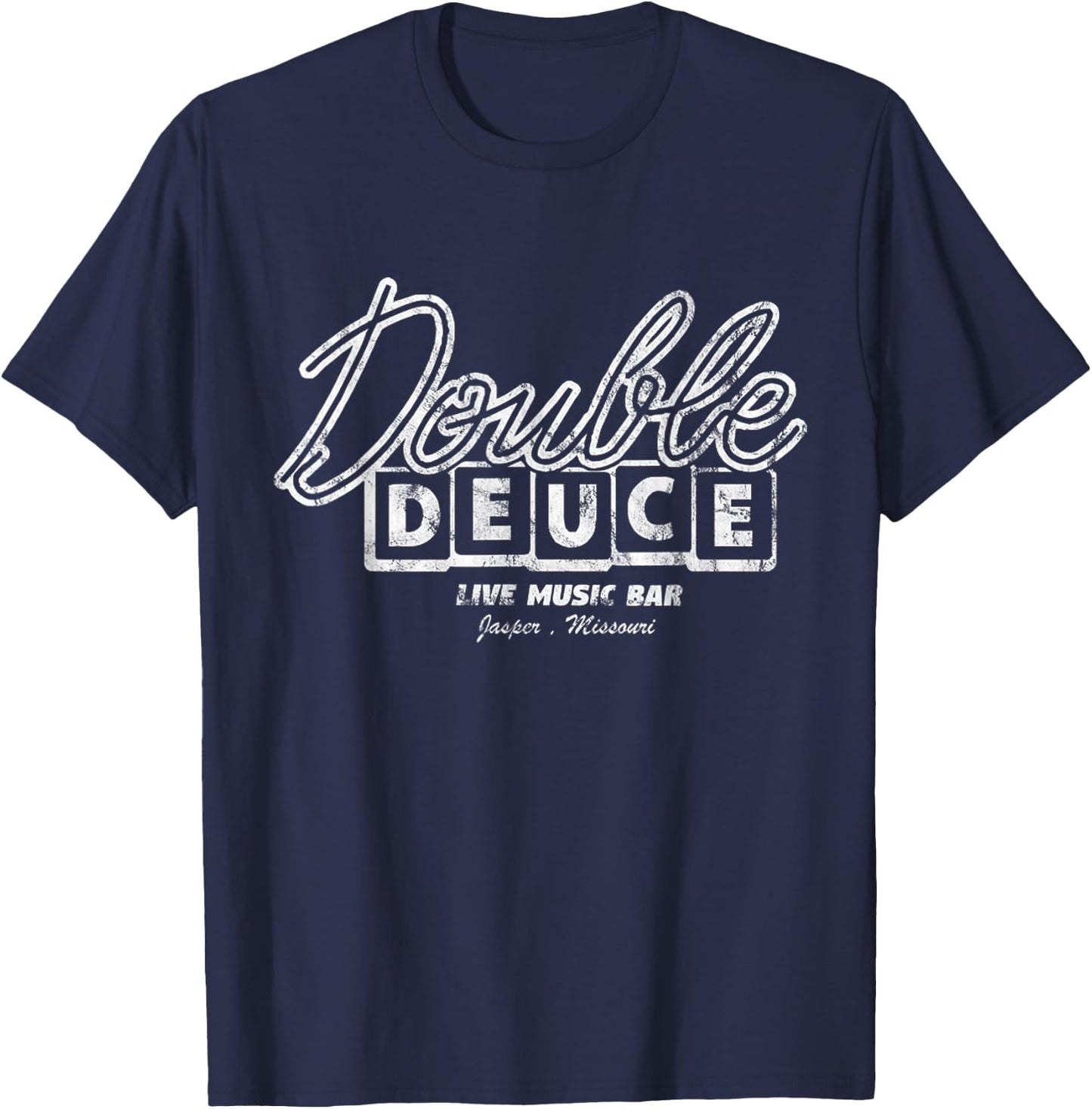 Double Live Deuce Music Vintage House T-Shirt - T-Shirt | Navy
