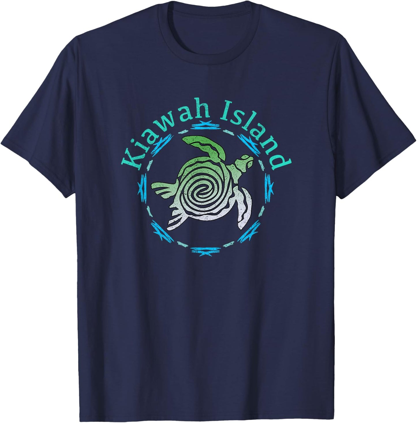 Kiawah Island Vintage Tribal Turtle Gift T-Shirt - T-Shirt | Navy