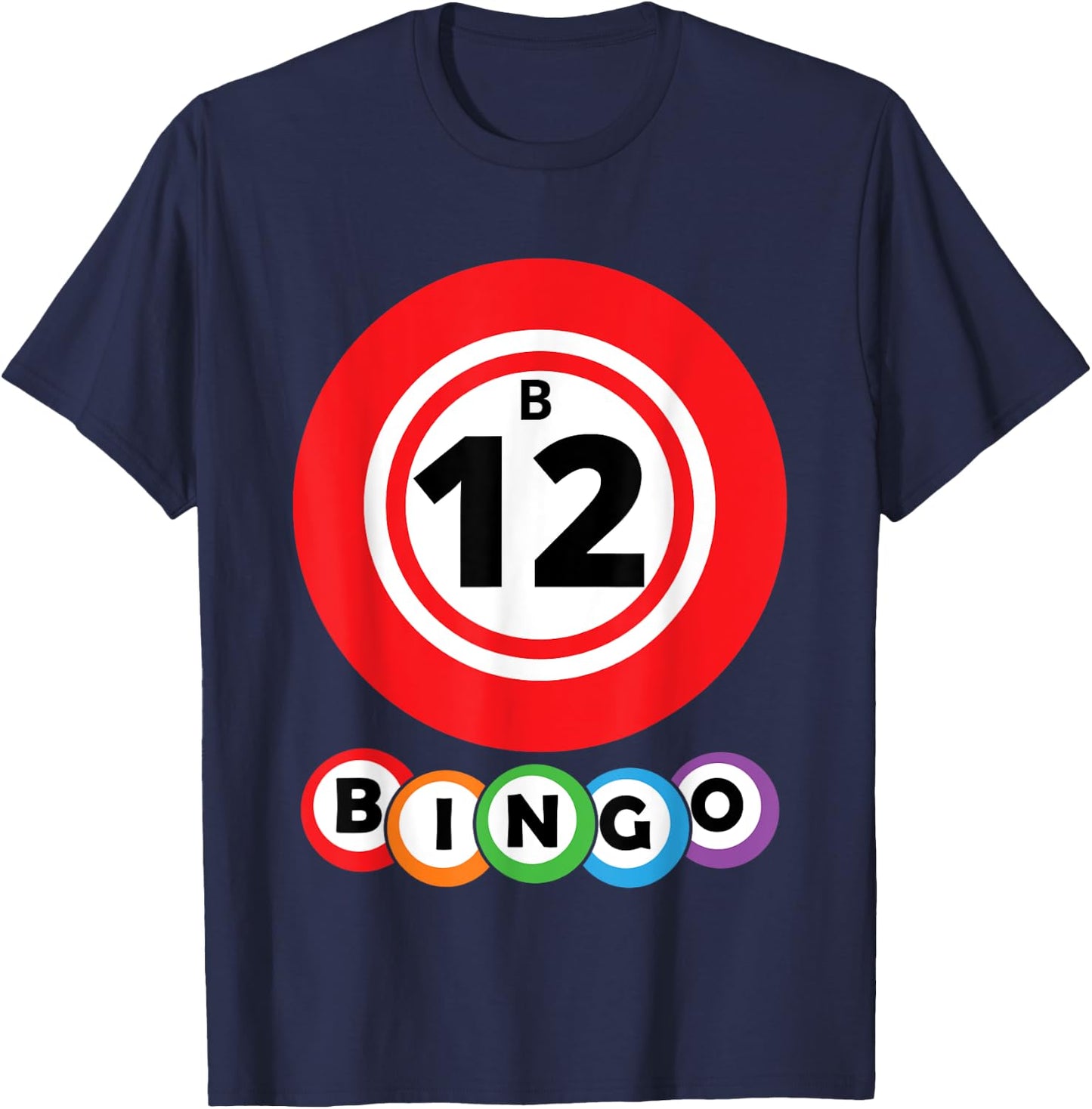 Lucky Bingo B12 Group Bingo Costume T-Shirt - T-Shirt | Navy