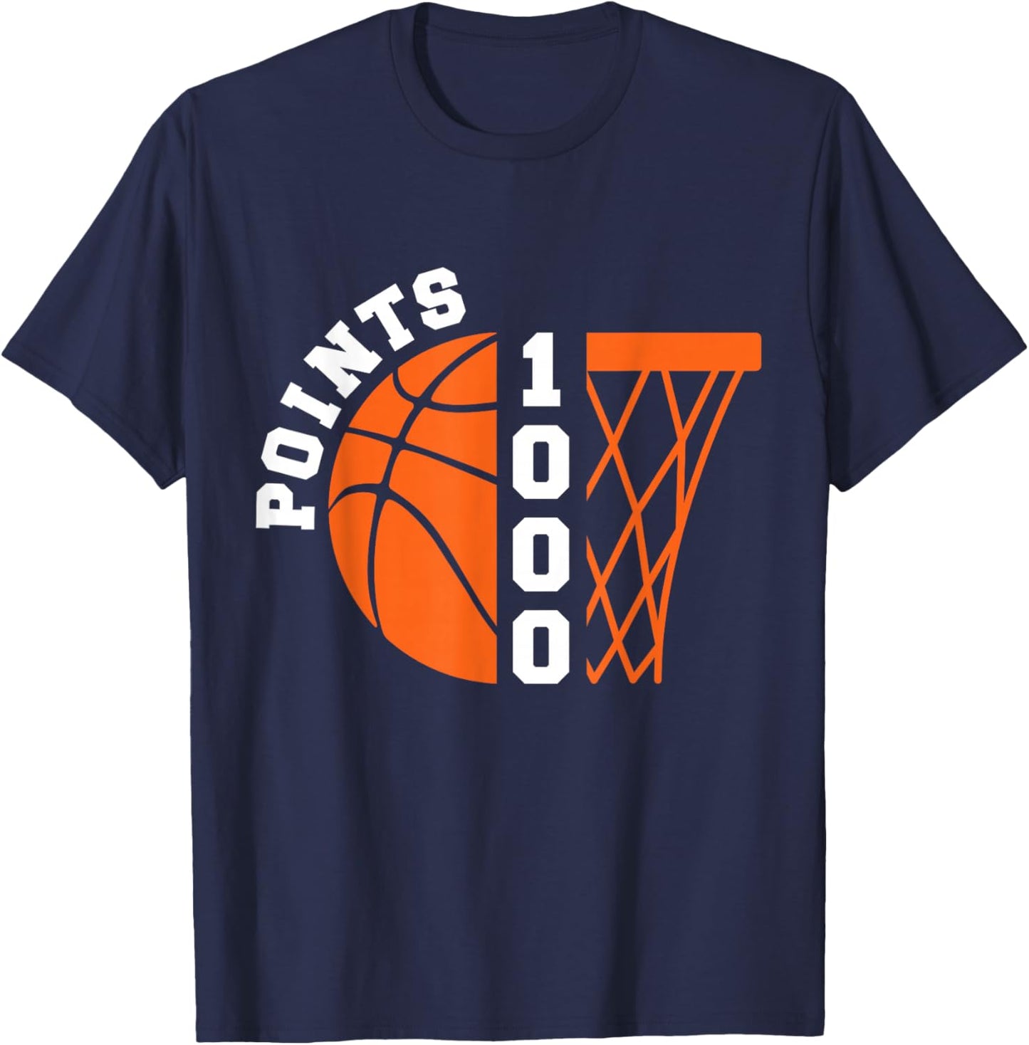 1000 Points Basketball Scorer High School Basketball Boys T-Shirt - T-Shirt | Navy