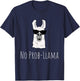 No Prob-Llama No Problem Cute Funny Cool Llama Alpaca Gift T-Shirt - T-Shirt | Navy