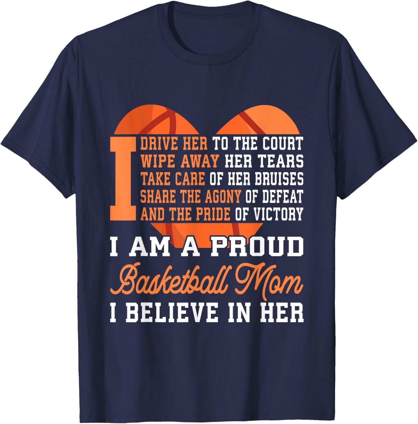 Basketball Mom T-Shirt - T-Shirt | Navy