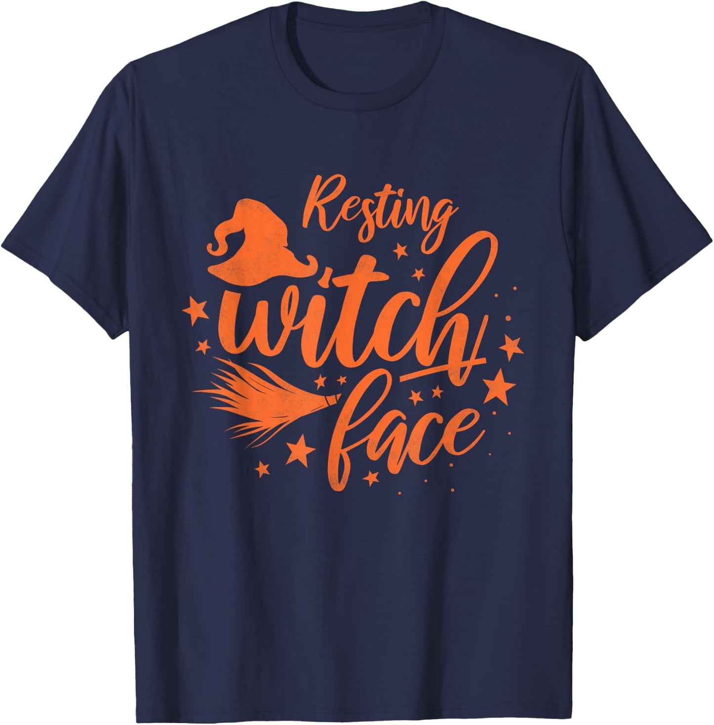 Resting Witch Face, Halloween T-Shirt - T-Shirt | Navy