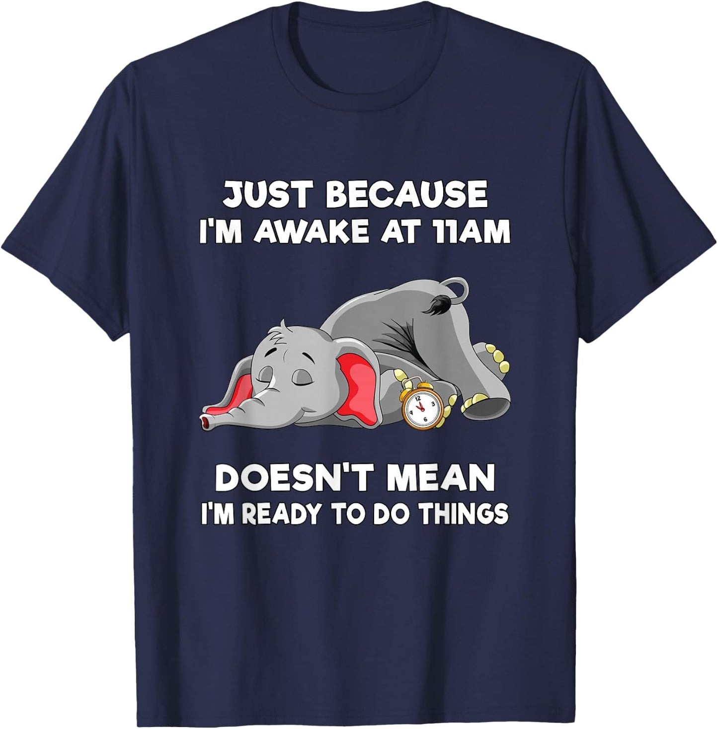 Teen Girl Trendy Stuff Tweens Just Because I'm Awake at 11am T-Shirt - T-Shirt | Navy