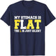 My Stomach is Flat The L is Silent - Funny Fat Joke T-Shirt - T-Shirt | Navy