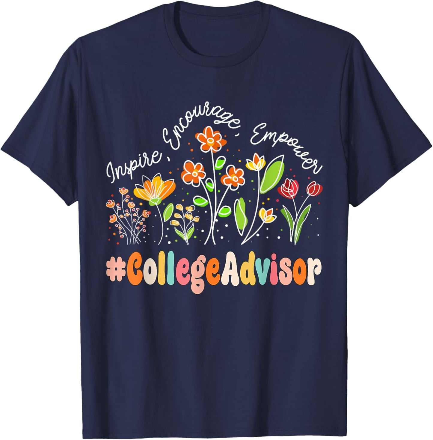College Advisor Appreciation Week Teacher Back to School T-Shirt - T-Shirt | Navy