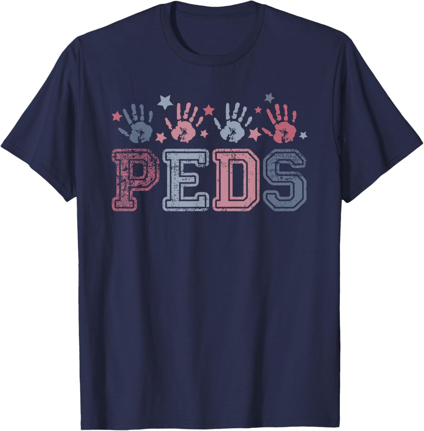 Pediatrics nurse Vintage Patriotic Peds Nurse 4th of July Men T-Shirt - T-Shirt | Navy