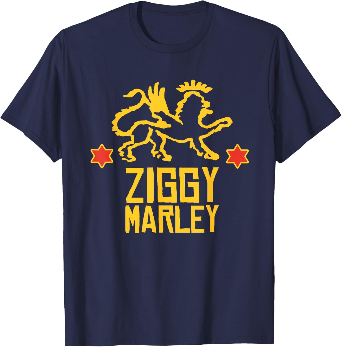 Ziggy Marley - Official Merchandise - Lion Logo Stars T-Shirt - T-Shirt | Navy