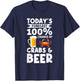 Funny Crab Eating Saying - Todays Forecast Crabs And Beer T-Shirt - T-Shirt | Navy