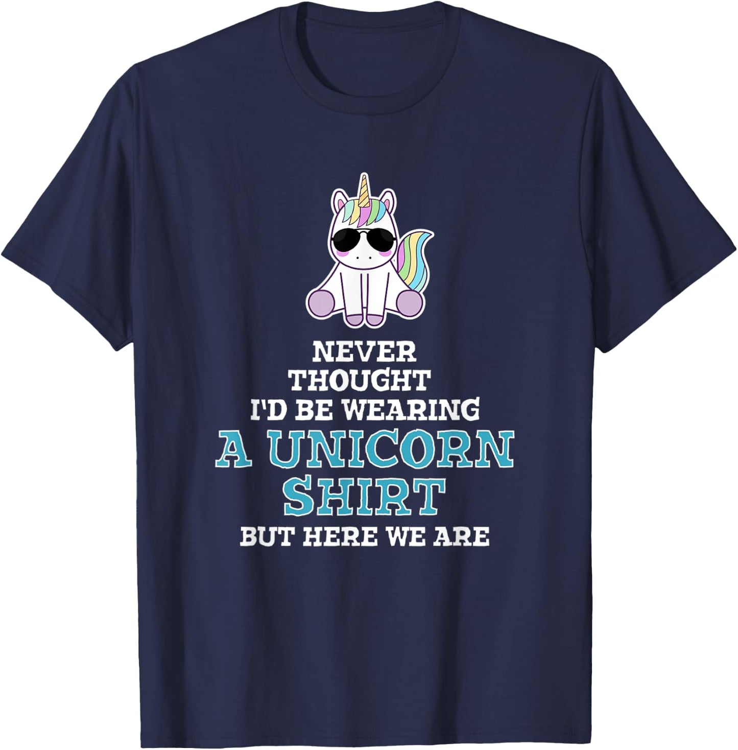 Manly Unicorn Gift Dad Grandpa or Bro - Funny Unicorn T-Shirt - T-Shirt | Navy