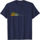 Fly Fishing Brook Trout Dry Fly Tying Fisherman Small T-Shirt - T-Shirt | Navy
