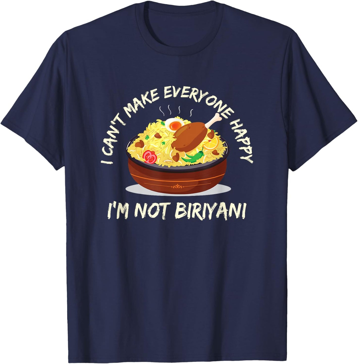 India pakistan biryani food lovers gift T-Shirt - T-Shirt | Navy