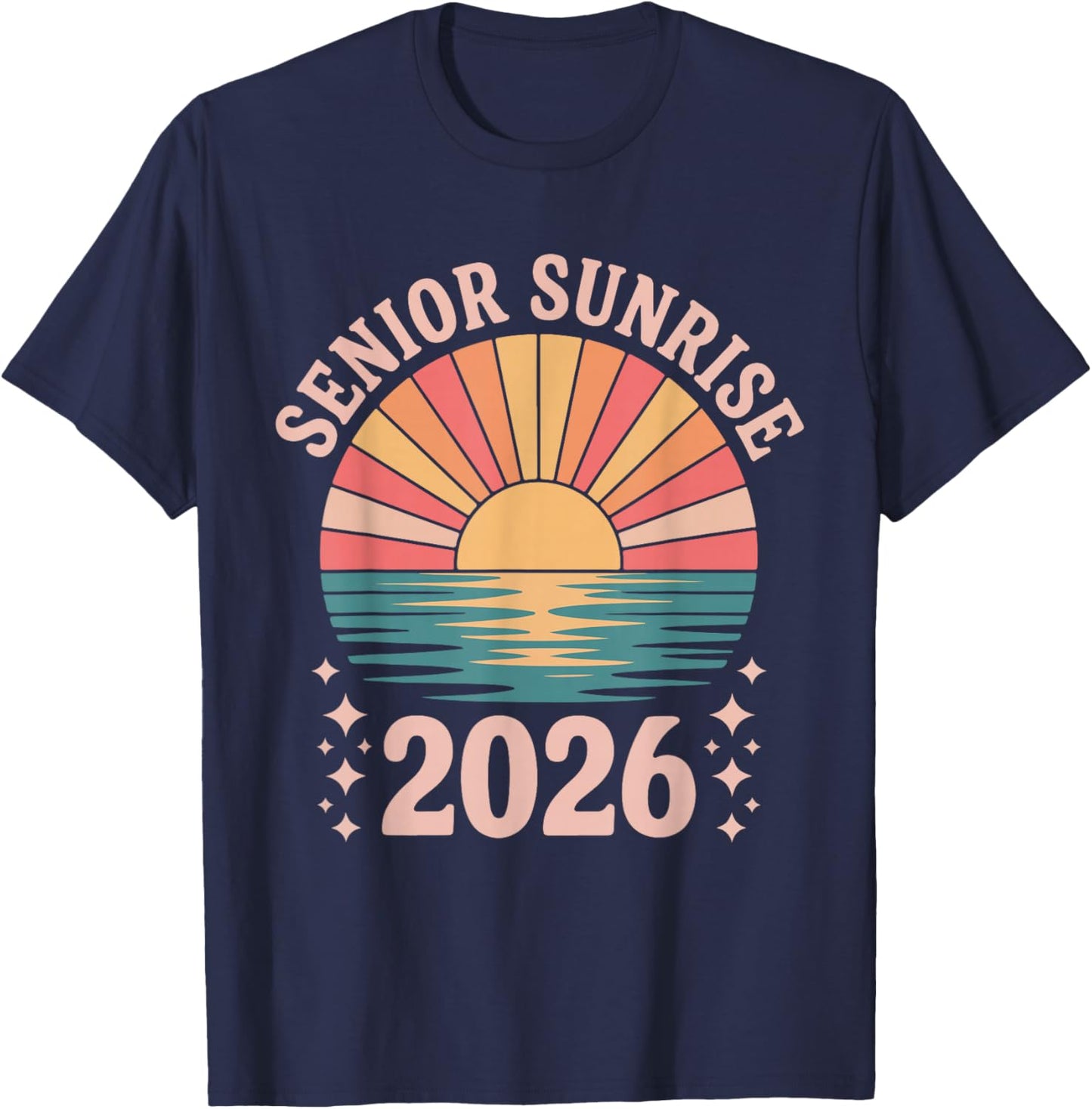 Vintage SENIOR SUNRISE 2026 Seniors of class graduation T-Shirt - T-Shirt | Navy