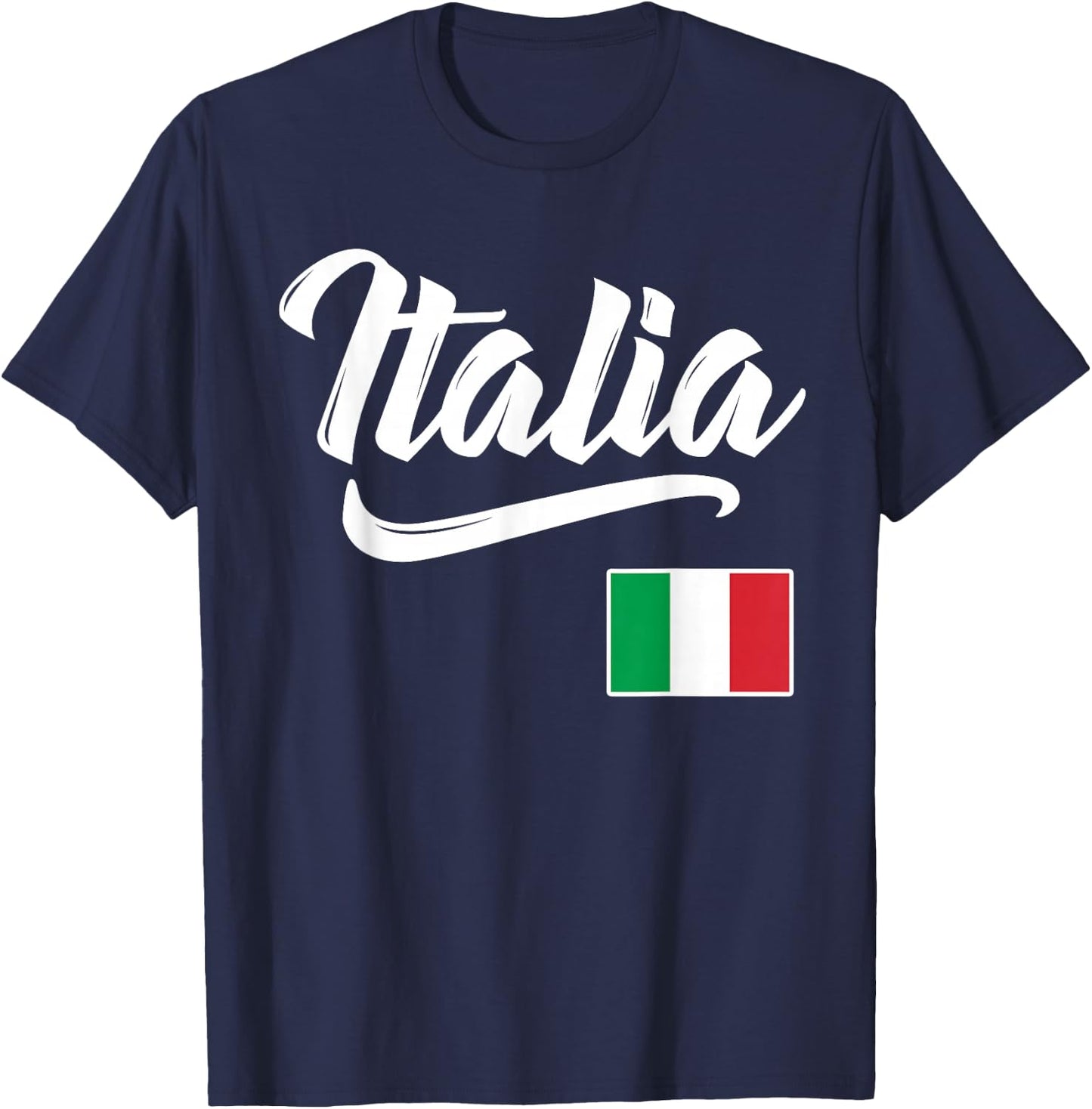 Italia Italian Flag Italy Italiano Heritage Men Women Kids T-Shirt - T-Shirt | Navy