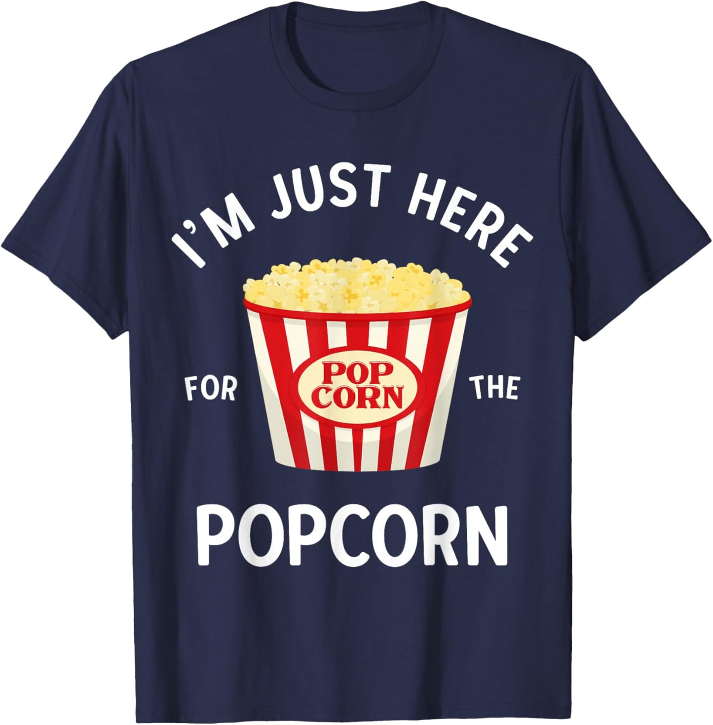 Funny Popcorn Lover Gifts Cinema Movie Snack Lover Men Kid T-Shirt - T-Shirt | Navy