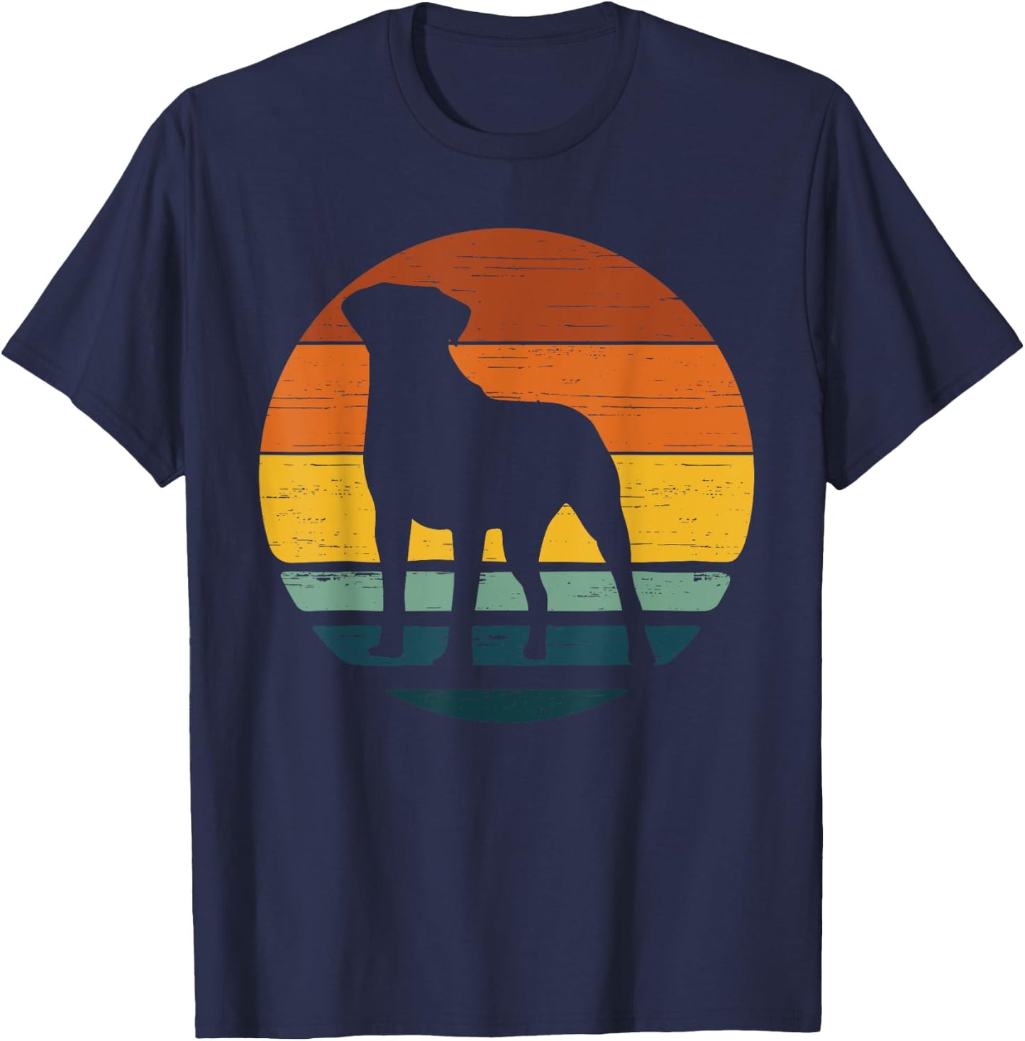 Valley Bulldog Vintage Retro Mum Dad Dog Gift T-Shirt - T-Shirt | Navy