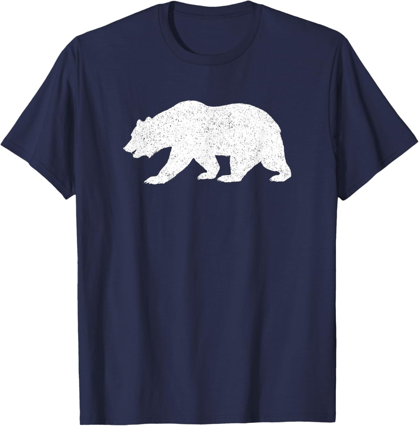 California Grizzly Bear State Flag CALI Republic Silhouette T-Shirt - T-Shirt | Navy