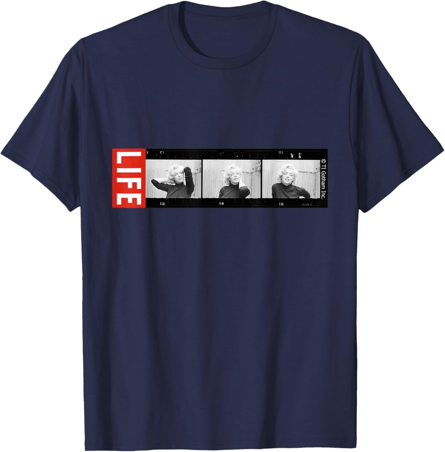 Collection d'images LIFE _ Marilyn Monroe 03 , Black, S T-Shirt - T-Shirt | Navy