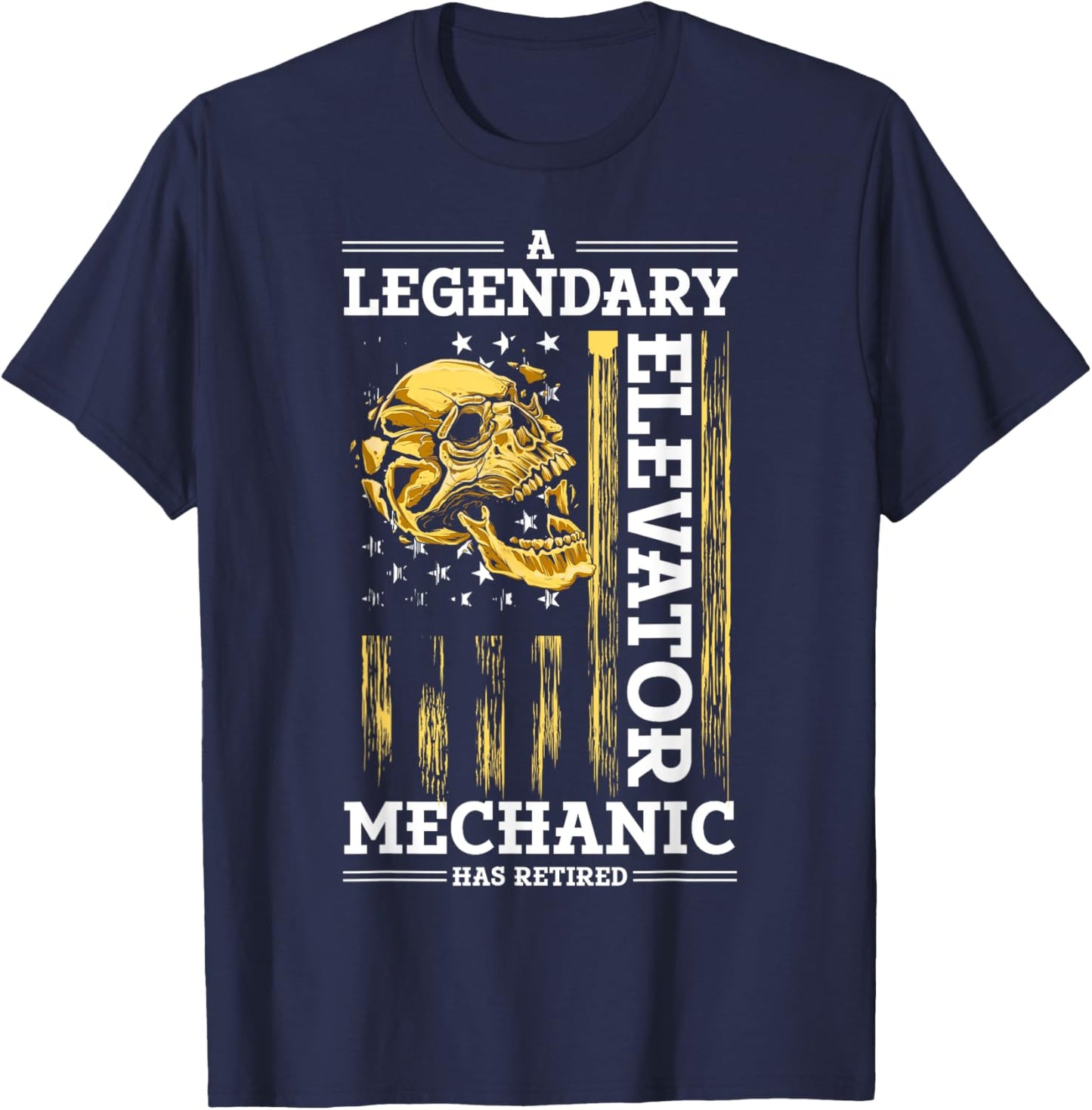 Retirement Elevator Technician Retired Elevator Mechanic T-Shirt - T-Shirt | Navy