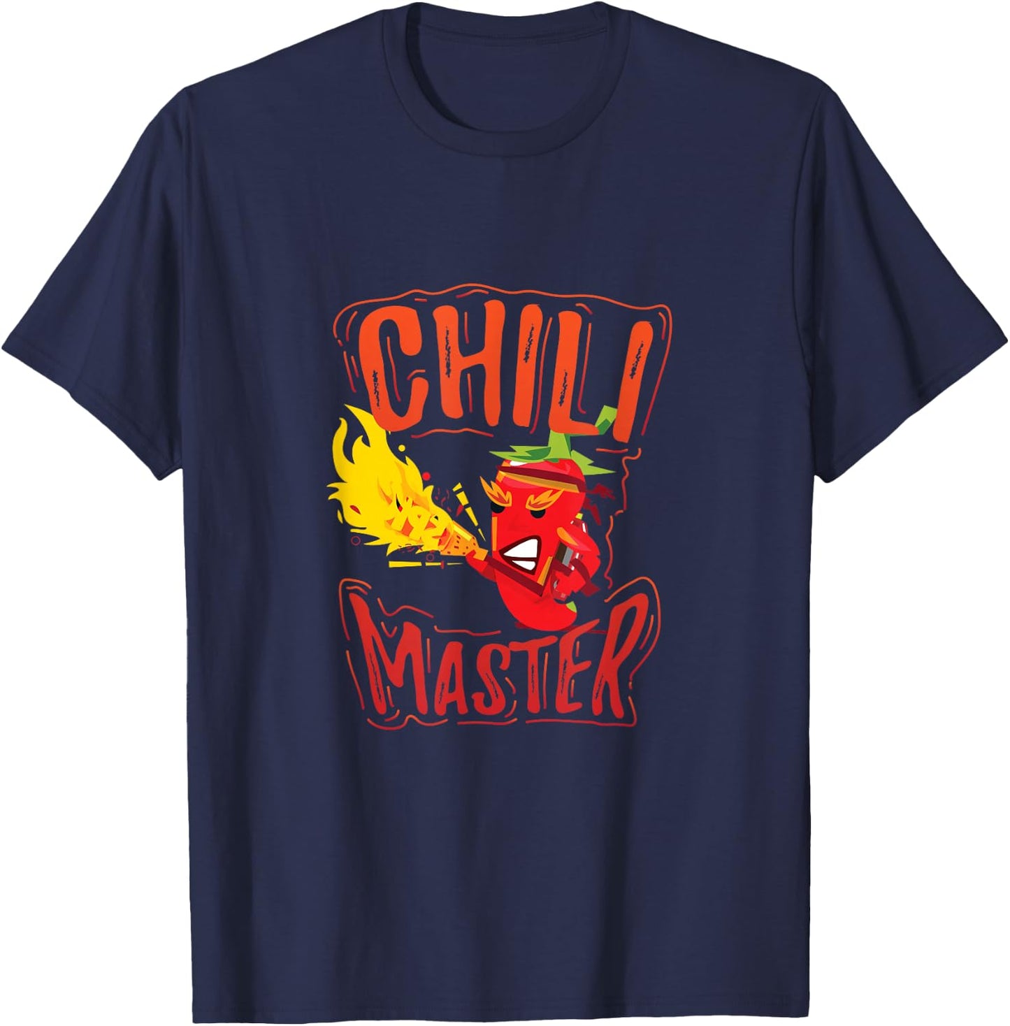 Chili Master Cooking Competition Chef Gift Fun T-Shirt - T-Shirt | Navy