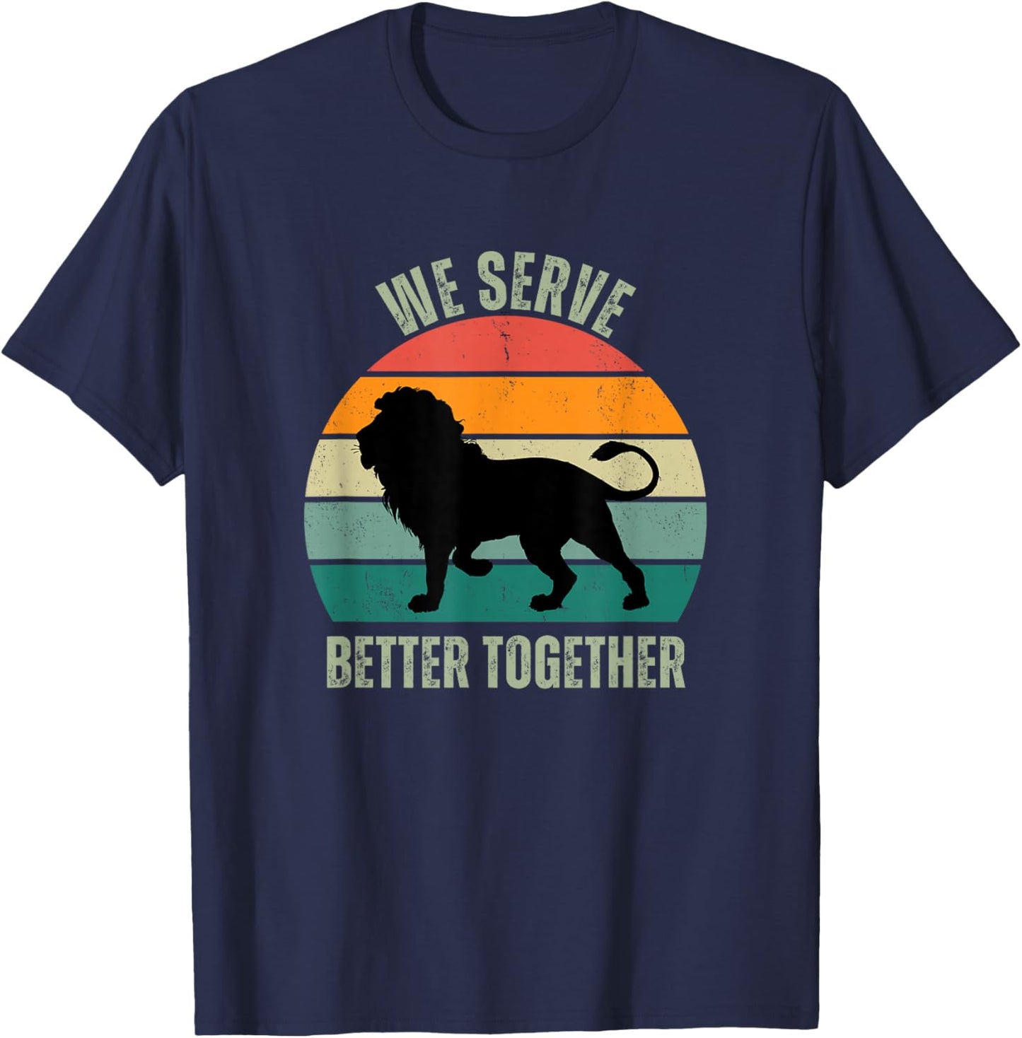 We Serve Lions Clubs International Essential Merchandise T-Shirt - T-Shirt | Navy