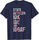 Stuck Between IDK IDC and IDGAF T-Shirt - T-Shirt | Navy
