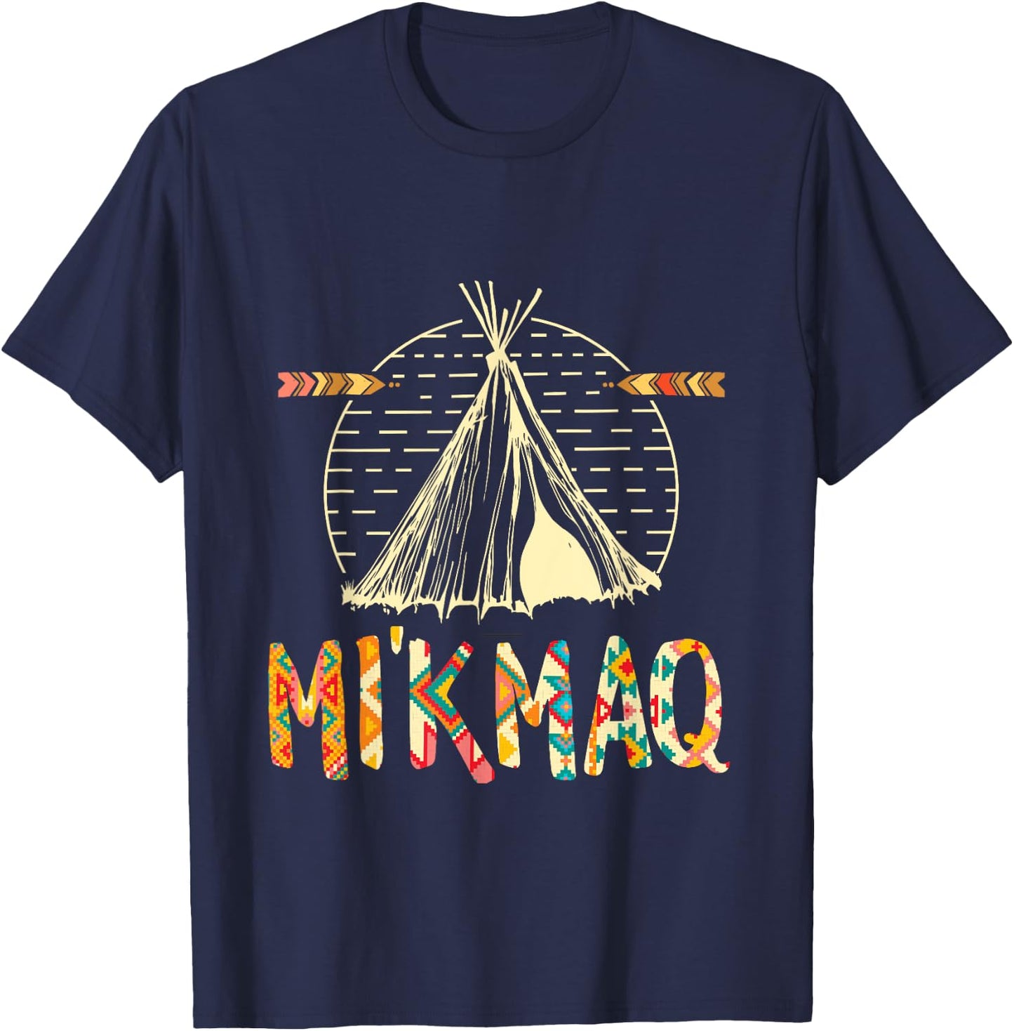 Native American Proud being Mi'kmaq Gift T-Shirt - T-Shirt | Navy
