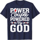 Power Couple Powered God - Christian Couple T-Shirt - T-Shirt | Navy