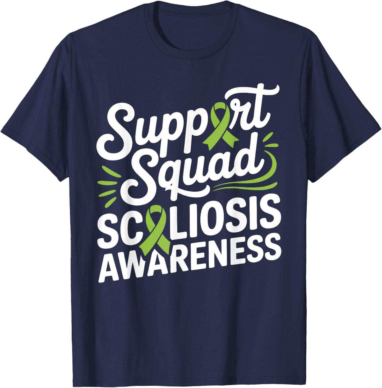 Scoliosis Art Women Spinal Fusion Scoliosis Survivor T-Shirt - T-Shirt | Navy