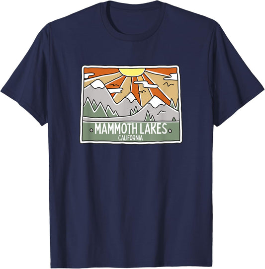 Mammoth Lakes California Mountains Sunshine CA Trip Souvenir Men Women Kids T-Shirt - T-Shirt | Navy