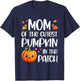 Mom Of Cutest Pumpkin In The Patch Halloween Thanksgiving T-Shirt - T-Shirt | Navy