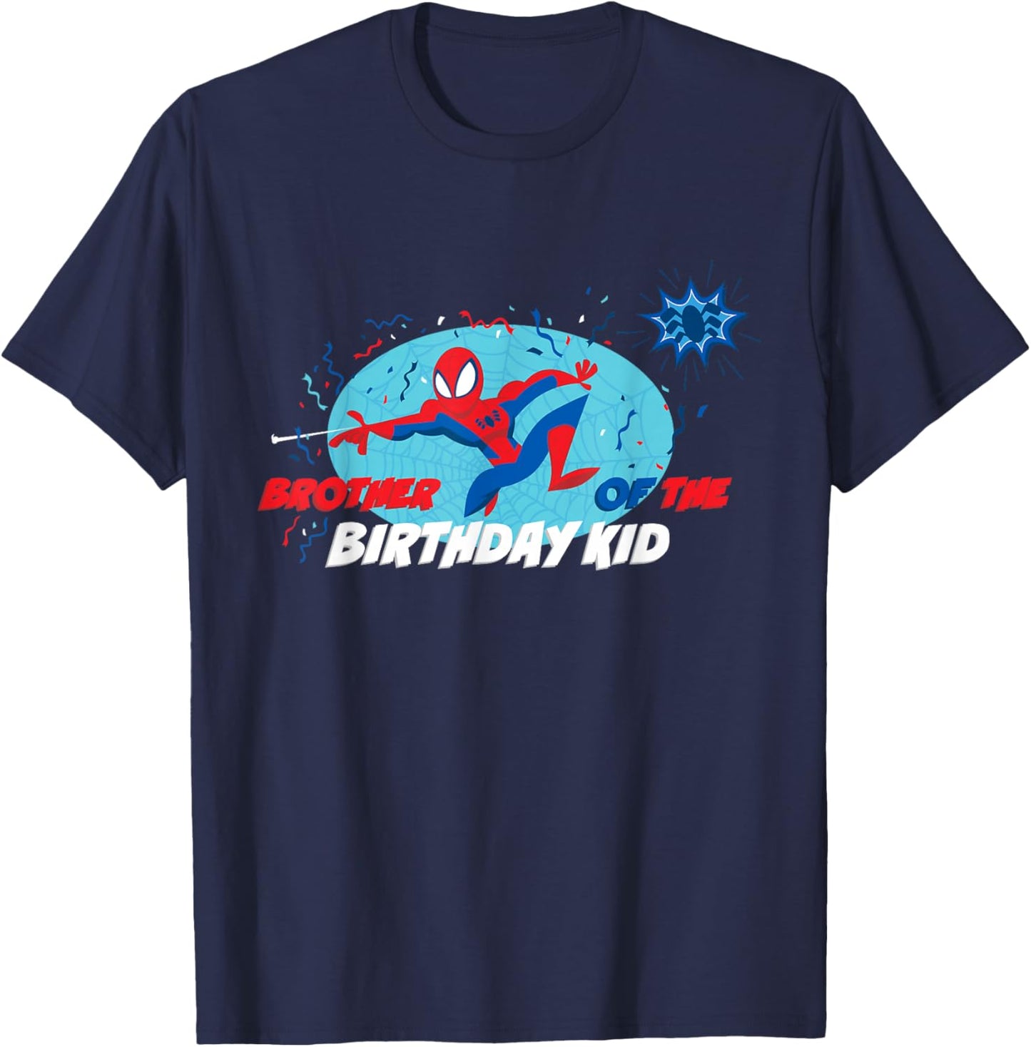 Marvel Spider-Man Toony Family Brother of the Birthday Kid T-Shirt - T-Shirt | Navy