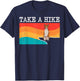 Funny Take A Hike Basenji Graphic Hiking T-Shirt - T-Shirt | Navy