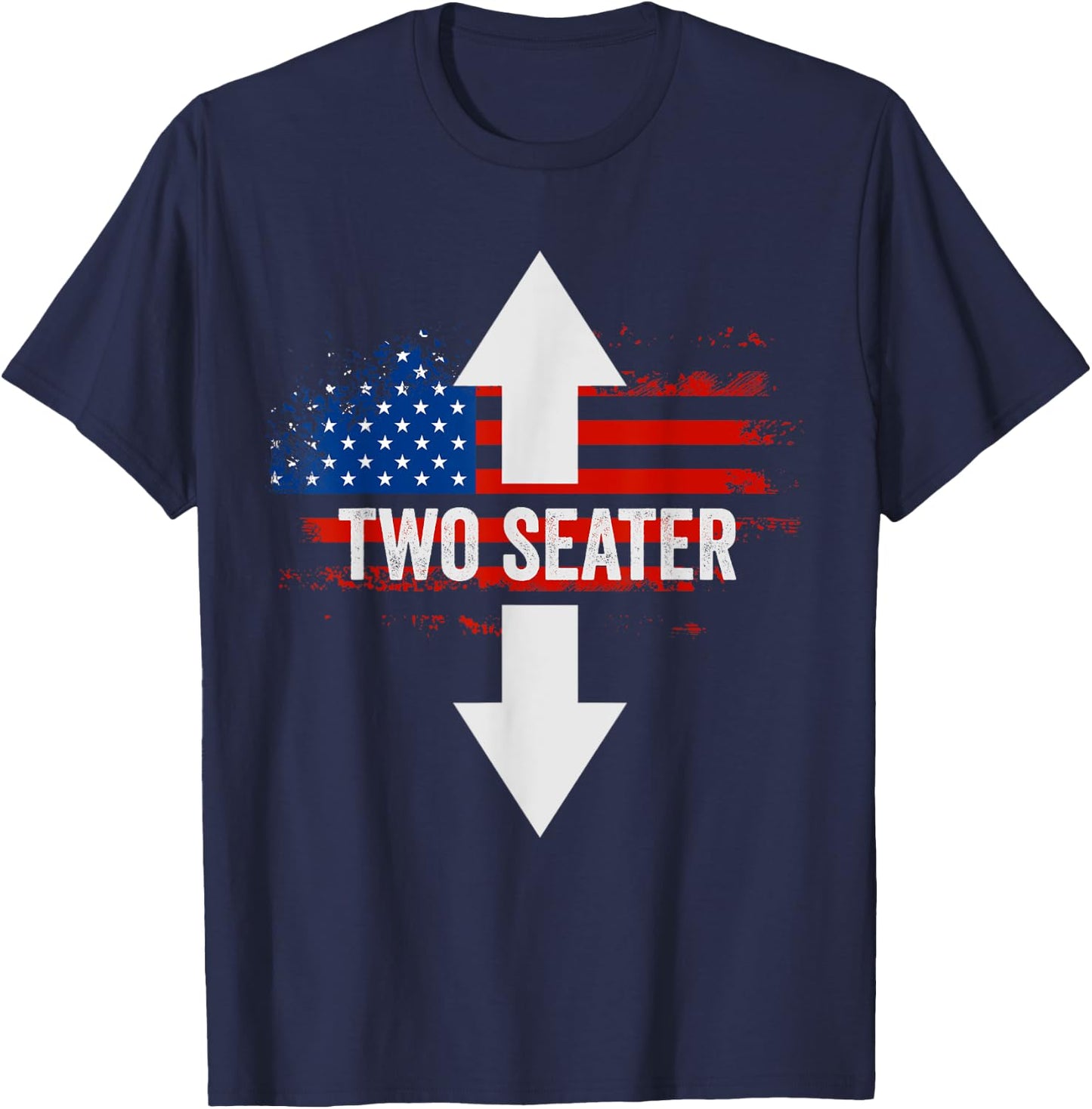 Funny 4th Of July Dirty Adult Humor Two Seater T-Shirt - T-Shirt | Navy