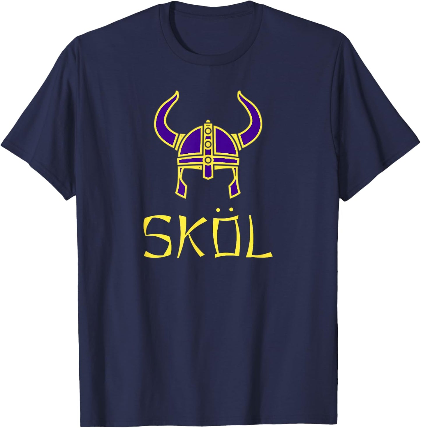 Skol Nordic Scandinavian Warrior Viking Helmet T-Shirt - T-Shirt | Navy