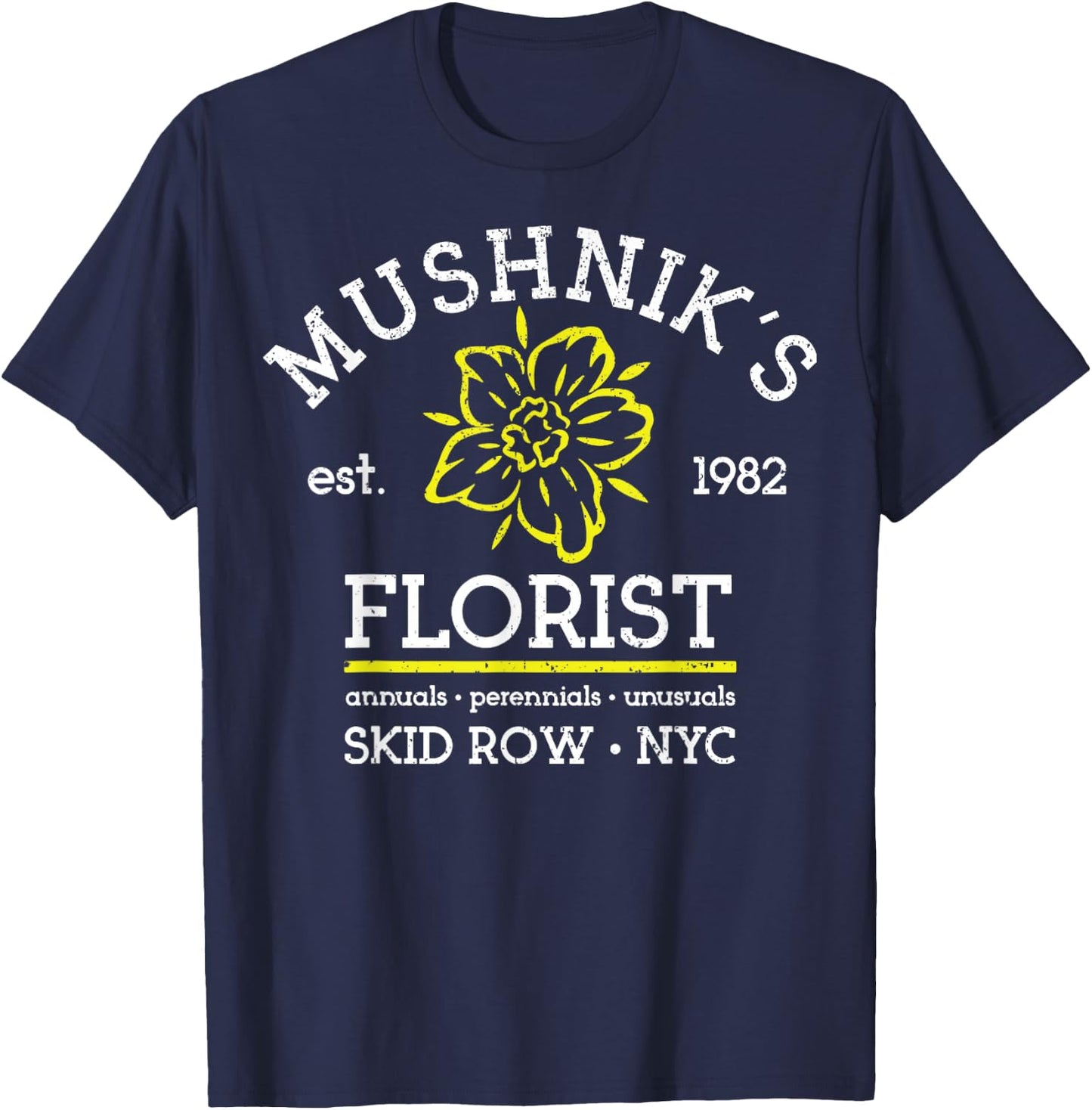 Vintage Mushnik's Florist 82 T-Shirt - T-Shirt | Navy