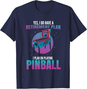 Vintage Arcade Gift - Men or Women Flipper T-Shirt - T-Shirt | Navy
