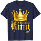 Birthday King Matching Couple Costume Birthday Party Men Boy T-Shirt - T-Shirt | Navy