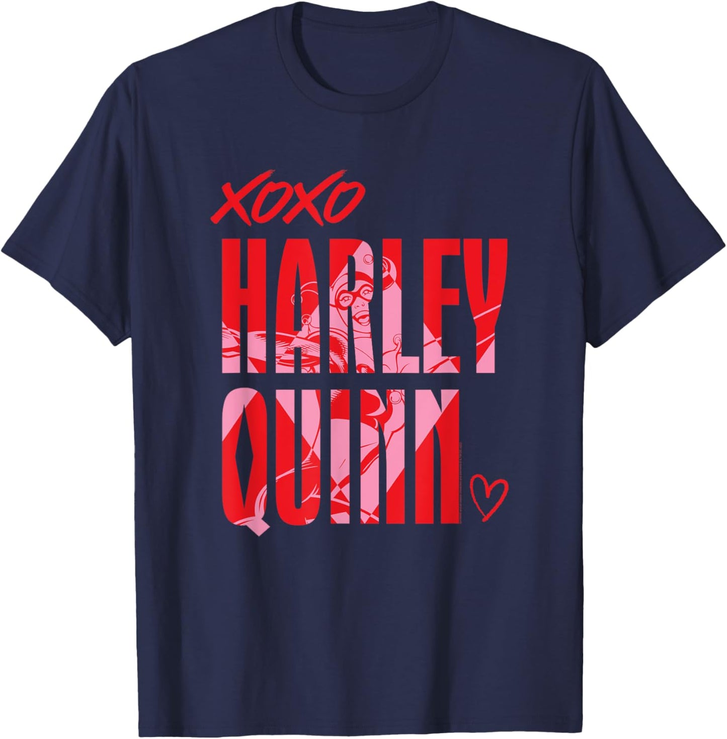 DC Comics Harley Quinn XOXO T-Shirt - T-Shirt | Navy