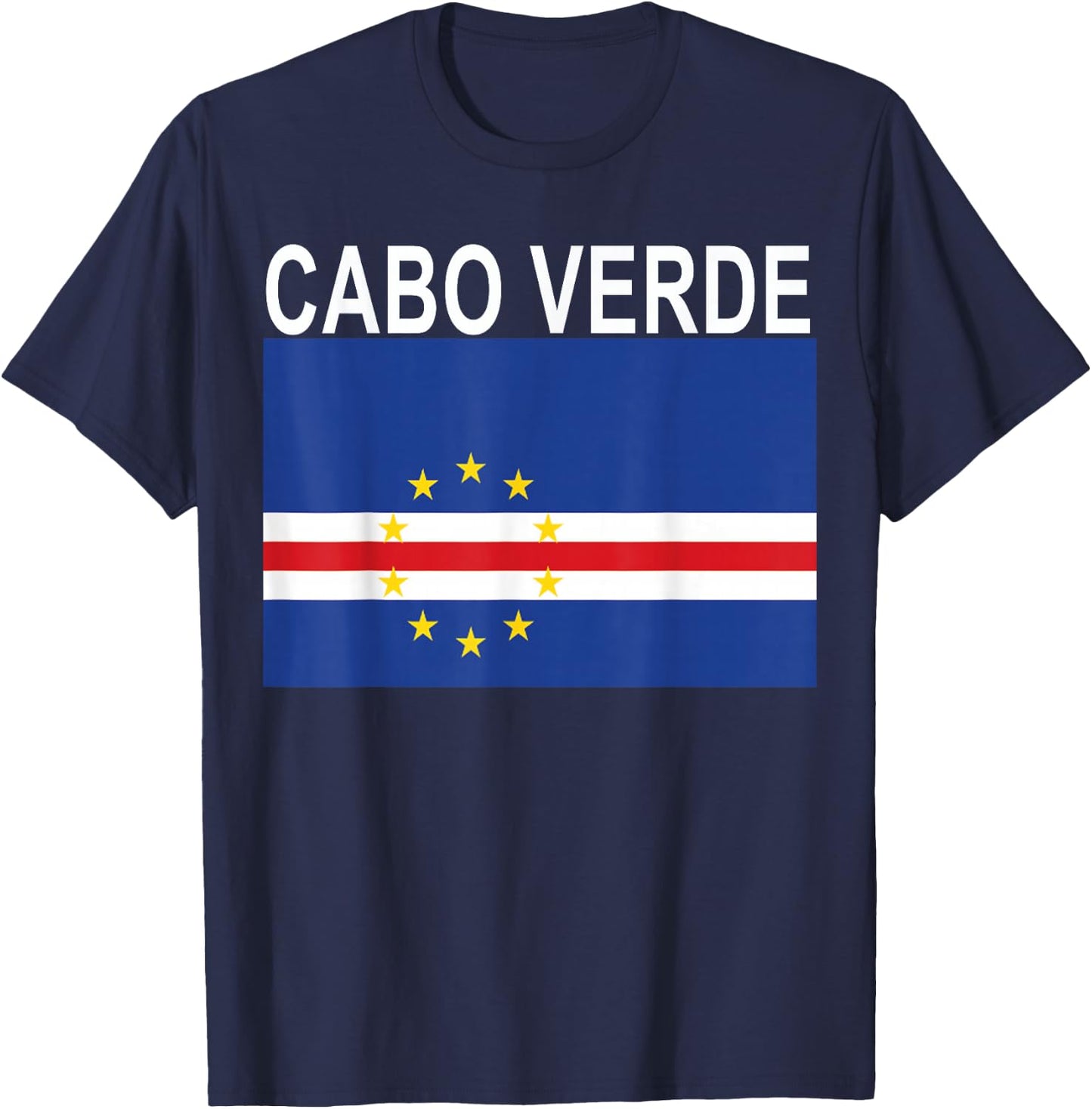 Cabo Verde Flag Design T-Shirt - T-Shirt | Navy