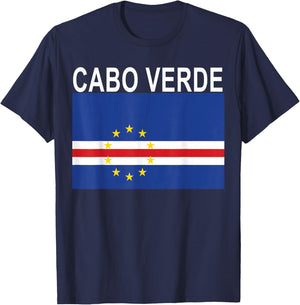 Cabo Verde Flag Design T-Shirt - T-Shirt | Navy