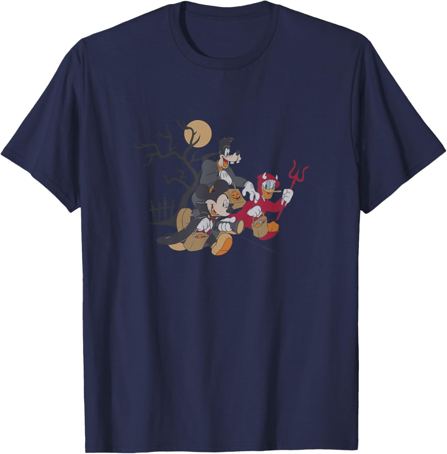 Disney Mickey And Friends Halloween Trick Or Treat Spooky T-Shirt - T-Shirt | Navy