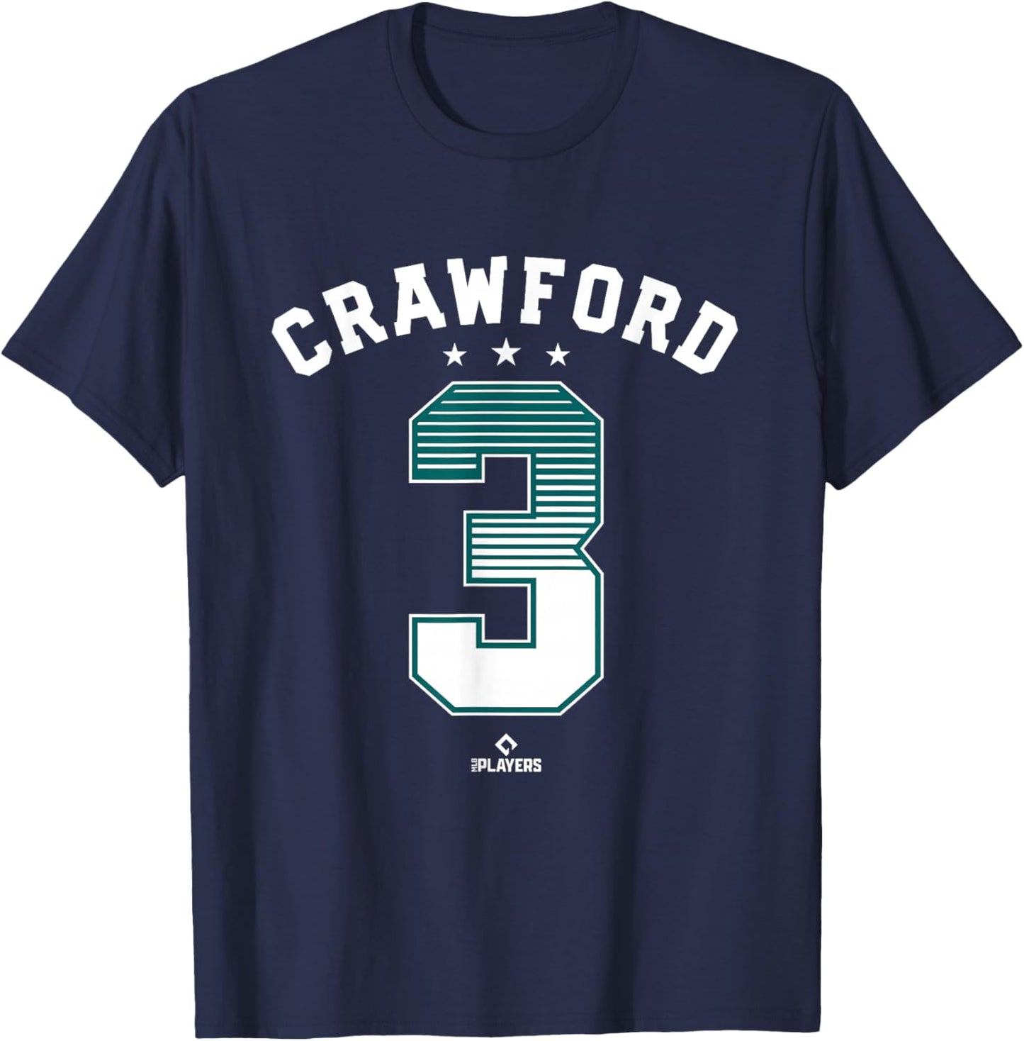 JP Crawford 3 Seattle MLBPA T-Shirt - T-Shirt | Navy