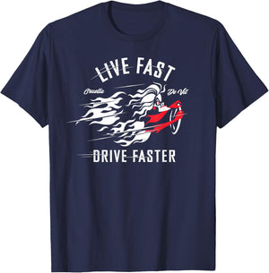 Disney Villains Cruella de Vil Live Fast Drive Faster T-Shirt - T-Shirt | Navy