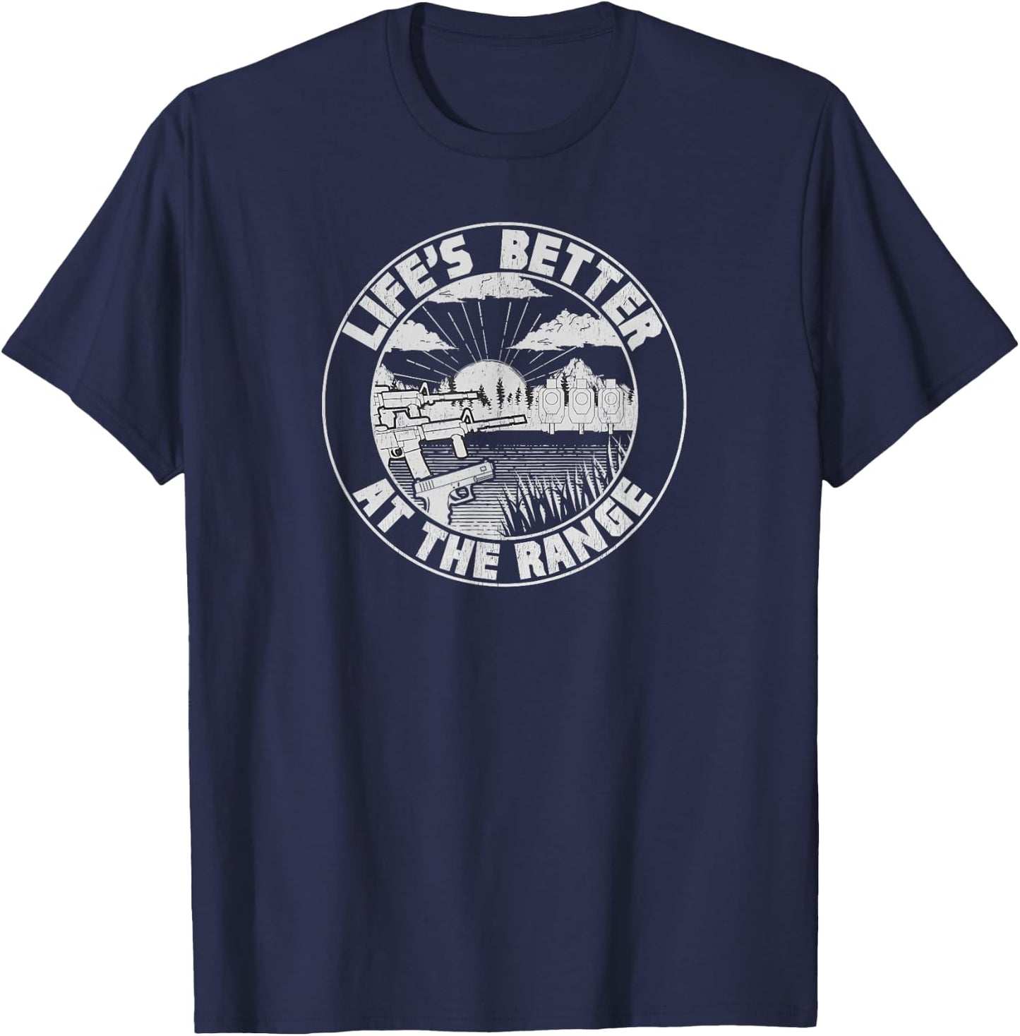 2A Pro-Gun 2nd Amendment Shooting Range T-Shirt - T-Shirt | Navy